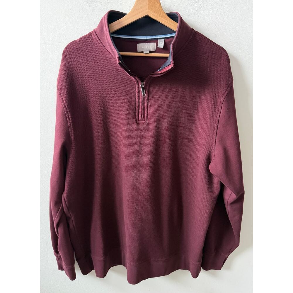 Ted Baker maroon 1/4 zip men's size XL